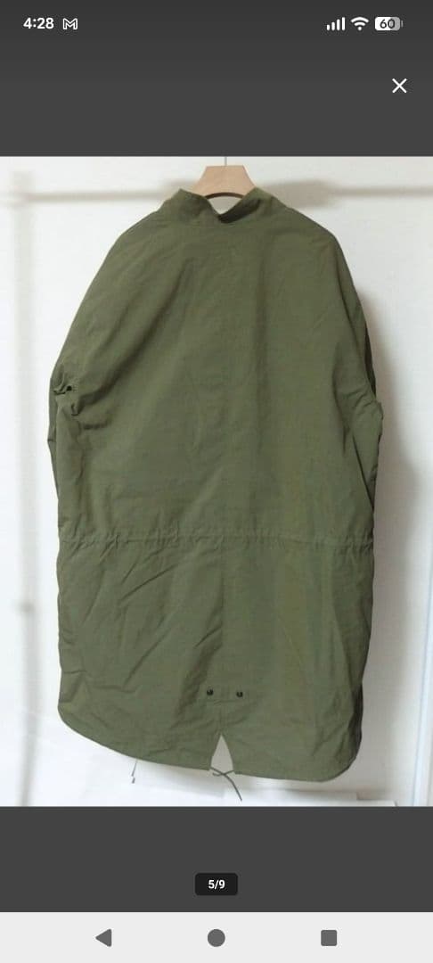 ワイパー 米軍 M-65 フィッシュテール　フルセット S フード ライナー付き