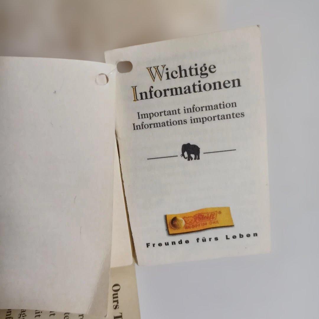 シュタイフ　テディベア　ぬいぐるみ　ペッツィー　Petsy　タグ付き　可動式