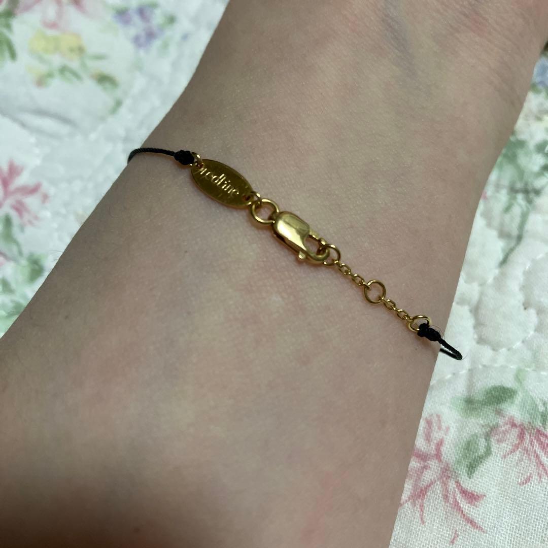 レッドライン　K18YGダブルハートブレスレット