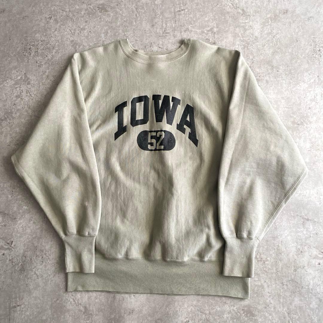 レアカラー90sチャンピオンIOWAナンバリング入りリバースウィーブUSA製XL