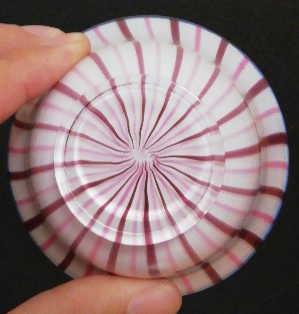 由水常雄作　ガラス　ファンシード　ベニス　ぐい呑　共箱　酒器