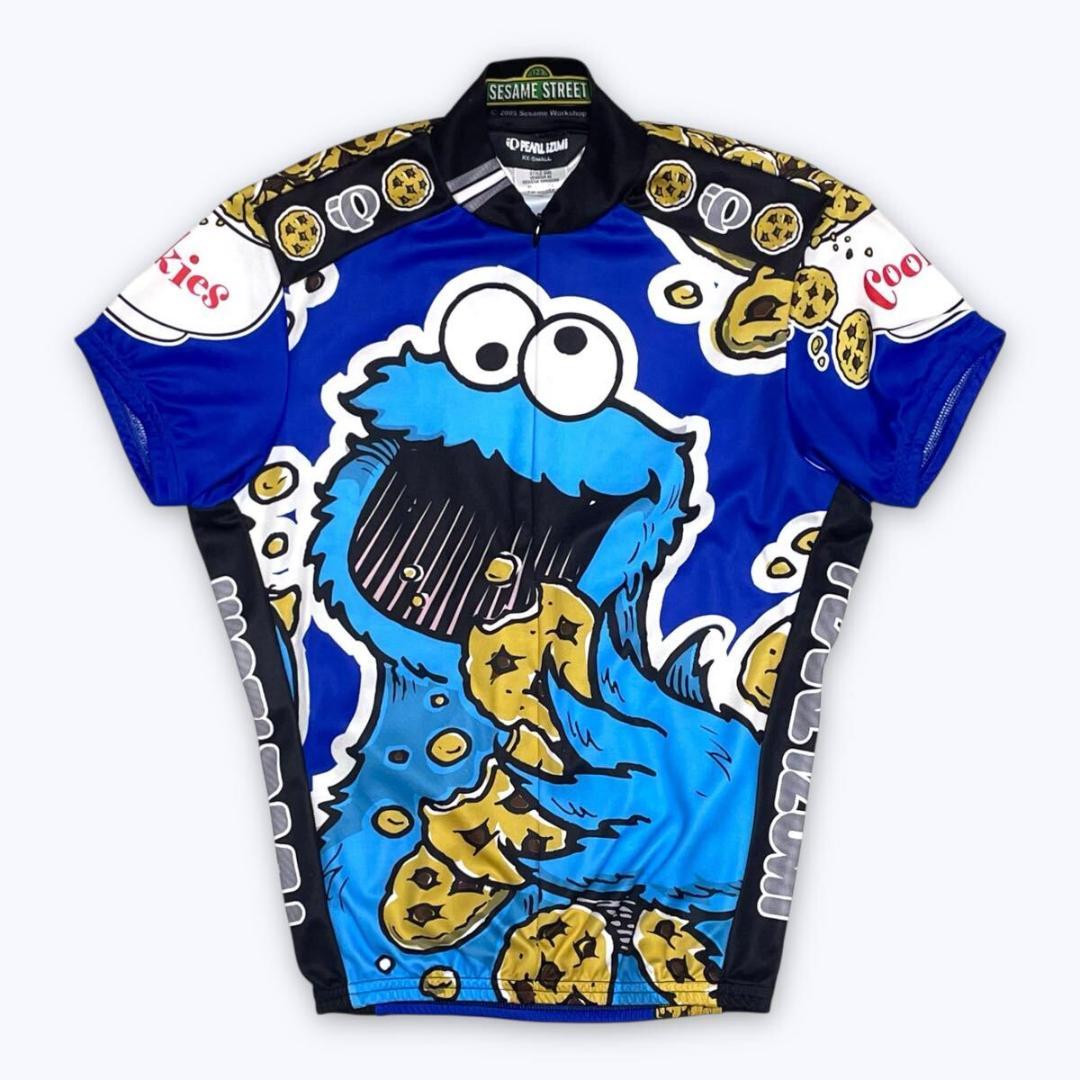 パールイズミ × セサミストリート クッキーモンスター サイクルジャージ XXS