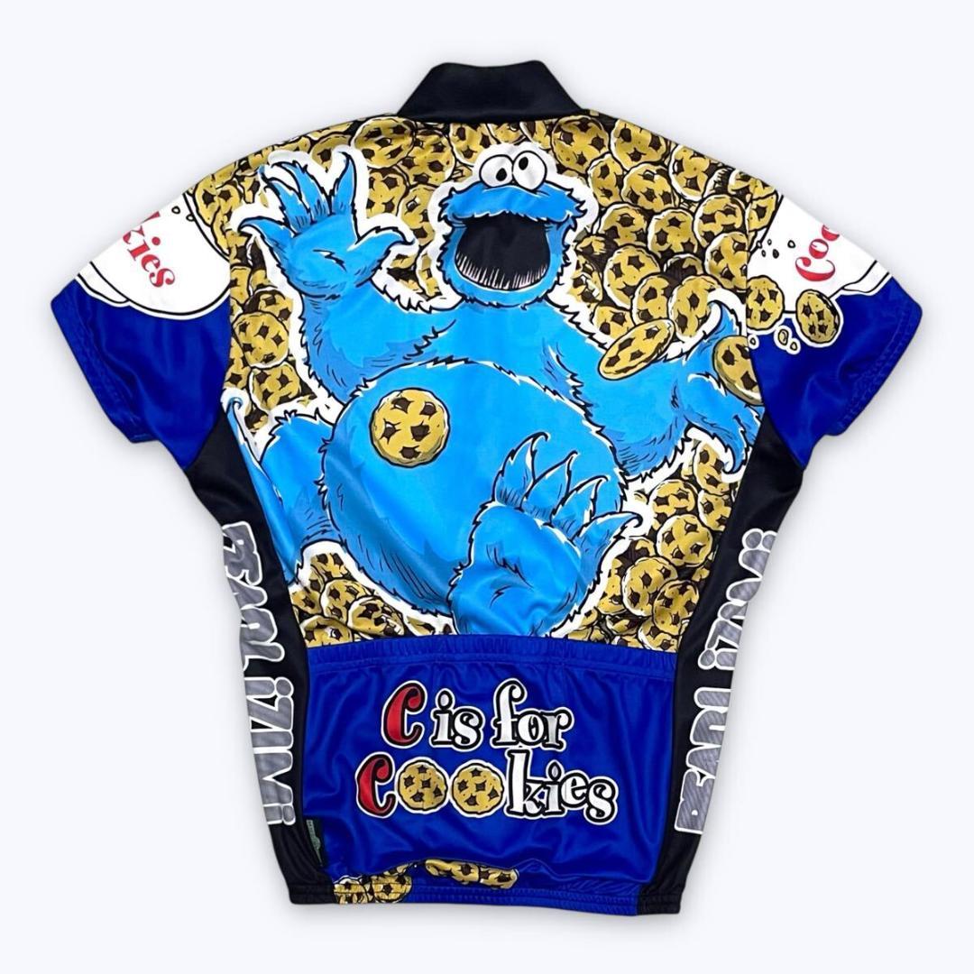 パールイズミ × セサミストリート クッキーモンスター サイクルジャージ XXS