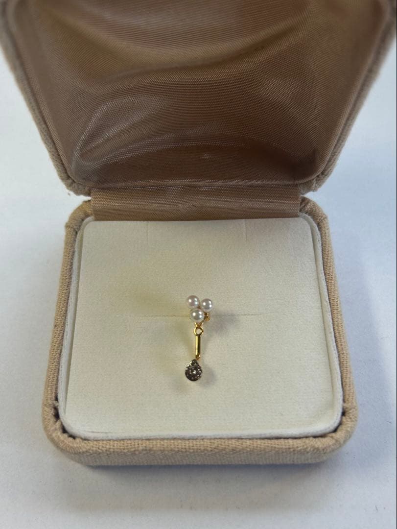 ARTIDA OUD シングルピアスK10パール×ダイヤ 新品未使用