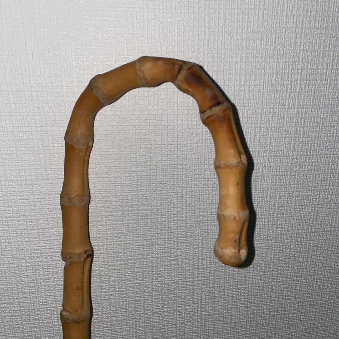 根鞭　ステッキ　竹　杖　アンティーク　ねぶち　曲がり竹