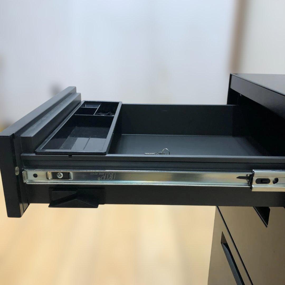 送料無料 【美品】NAIKI 鍵付きスチールワゴン 3段 　250720-5