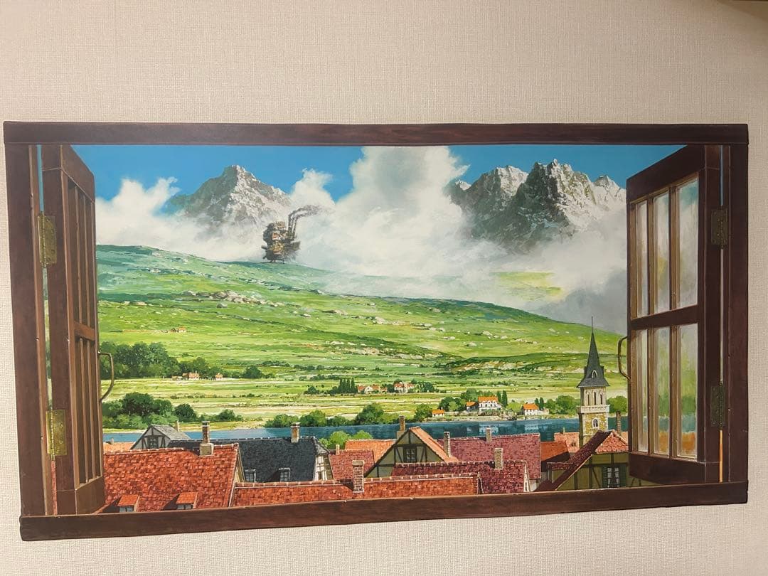 ジブリ美術館限定 オリジナル 壁窓 「ハウルが来る町」 ハウルの動く城