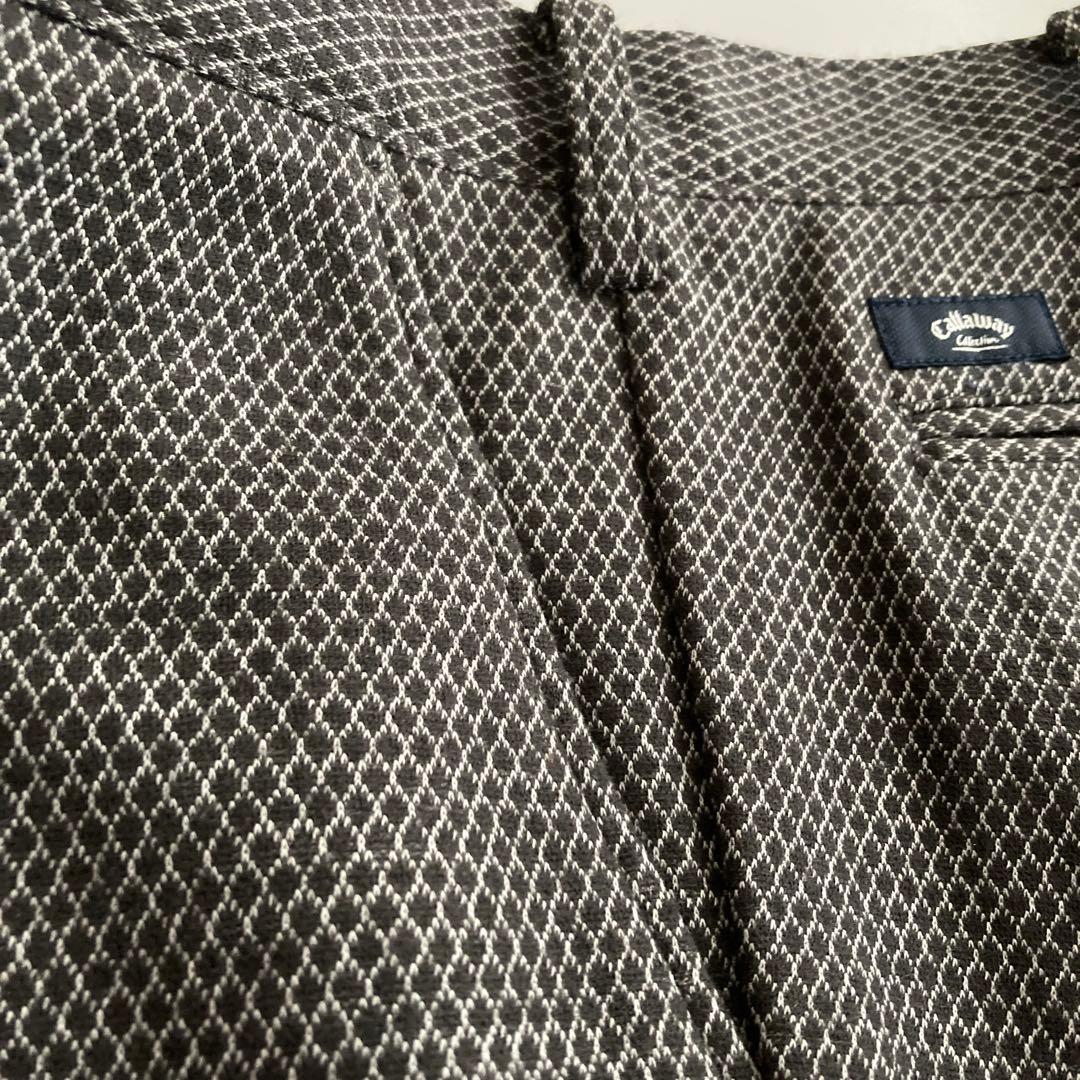 【超美品】Callaway ゴルフパンツ 裏起毛 ストレッチ ダイヤ柄 L 秋冬