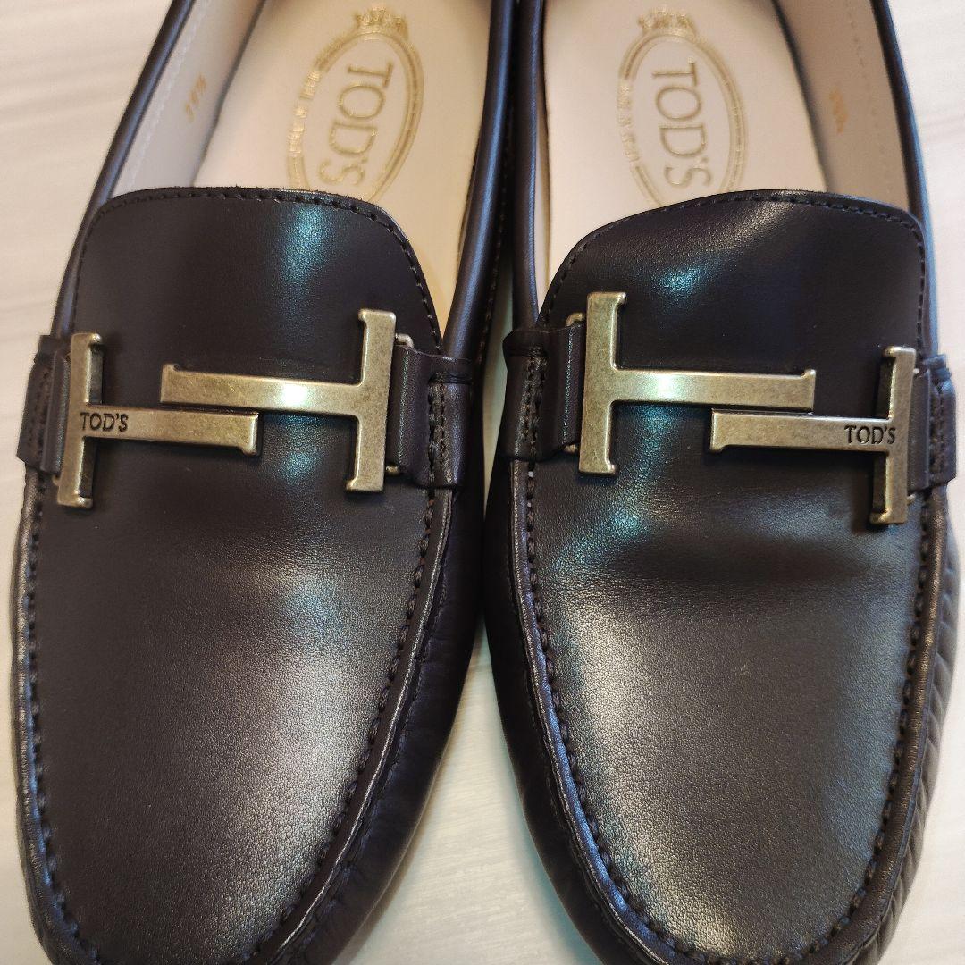 ⭐TOD'SダブルTドライビングシューズ　EU39.5 BRW woman's