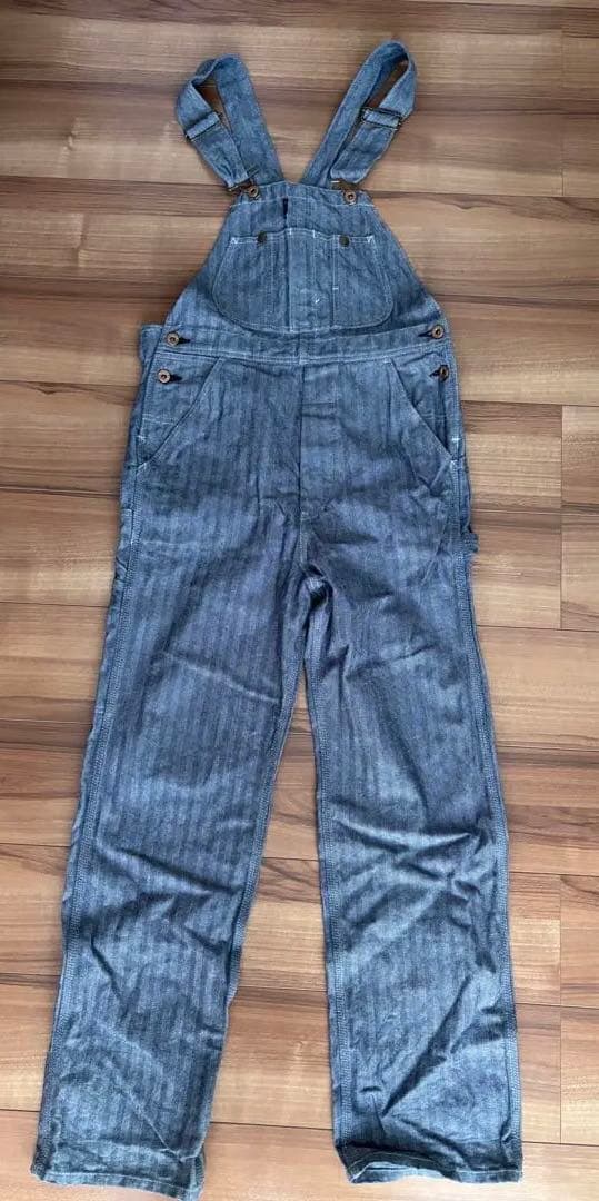 BLUCO/ヒッコリー/オーバーオール/Sサイズ