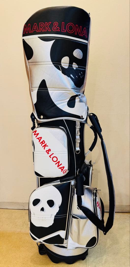 MARK & LONA スカルカモフラ柄レザーキャディバッグキムタクマクロナ