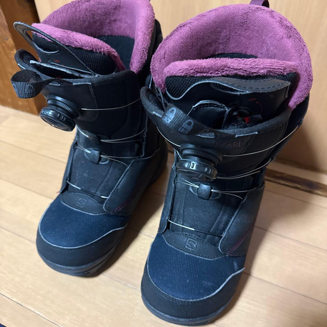 Salomon レディース スノーボードブーツ ブラック/パープル 24cm