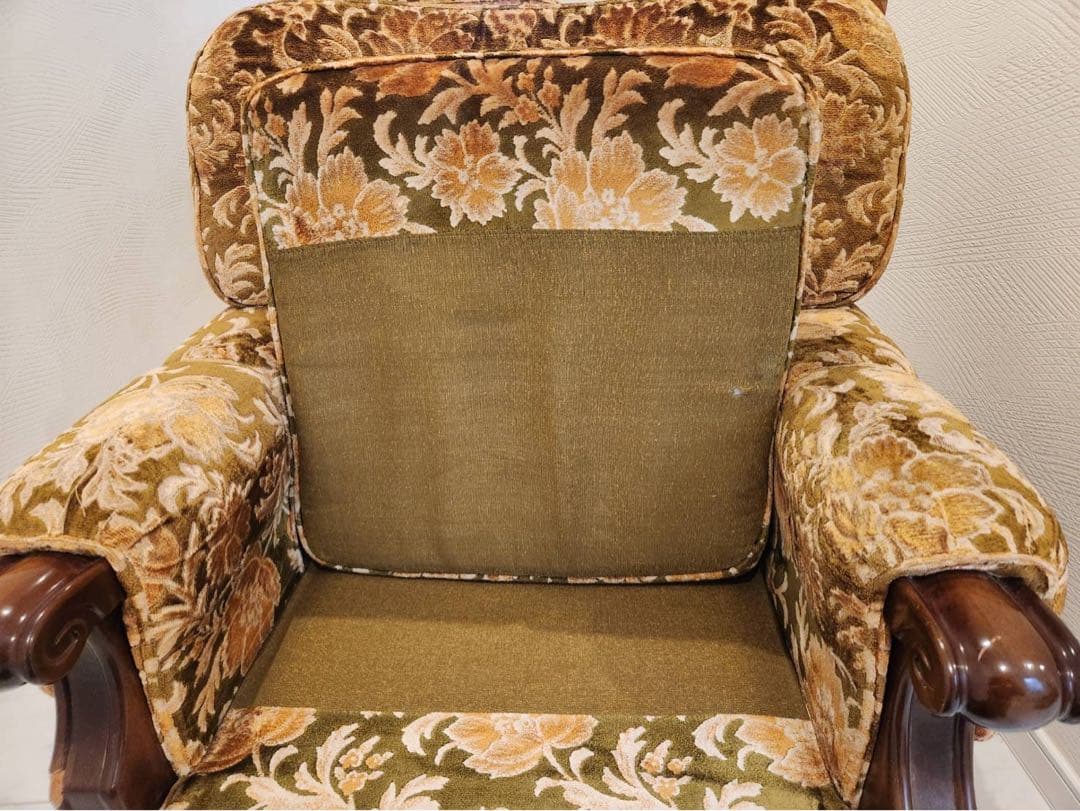 オールドカリモク　old karimoku 金華山　アンティーク　1人掛けソファ