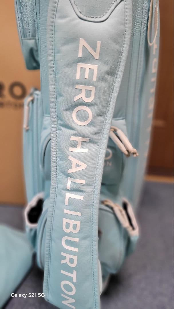 ゼロハリバートン キャディバッグ 水色 軽量 スタンド9型