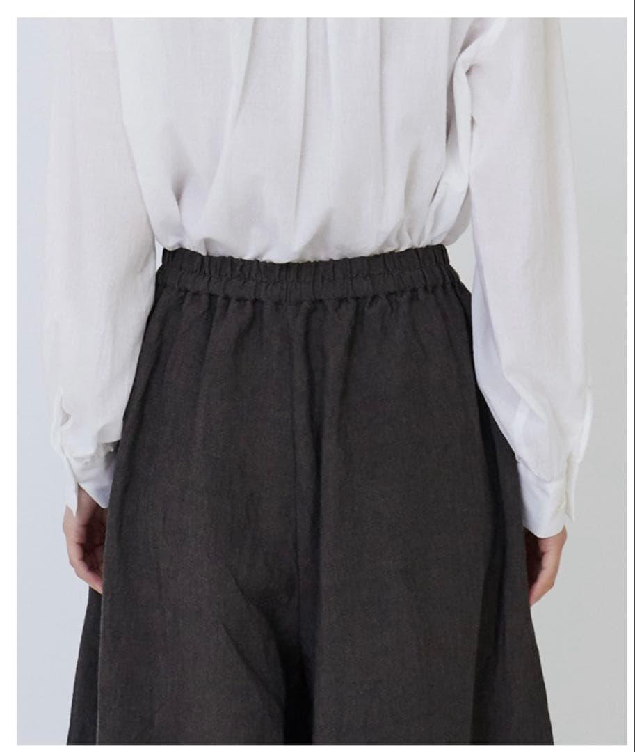 未使用定価3.3万円ロワズィールLOISIRバンブーリネンボトルシルエットパンツ