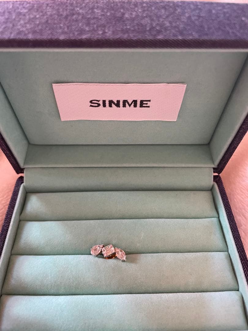 sinme ダイヤモンド 3ピースピアス 定価330,000円 箱付き
