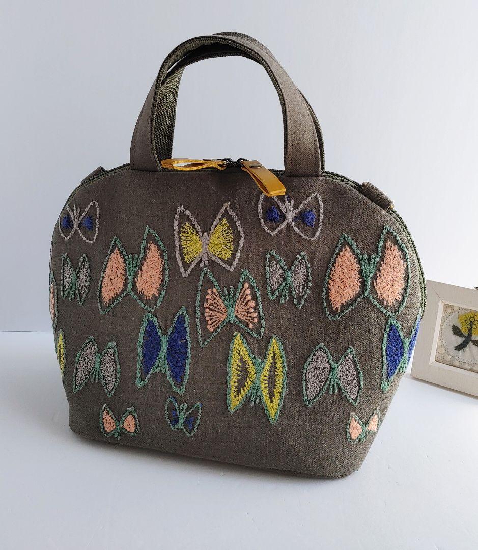 ミナペルホネン　レア　sky flower　ミニサイズまるいショルダーバッグ　秋