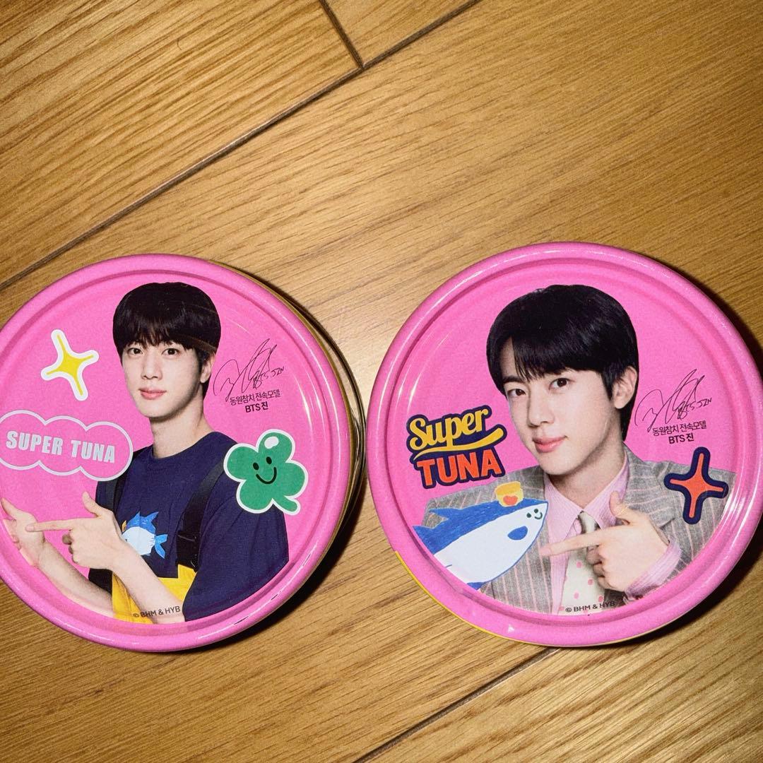 【即購入⭕️】BTS☆JIN ジン ドンウォン ツナ缶 ピンク ステッカー6缶