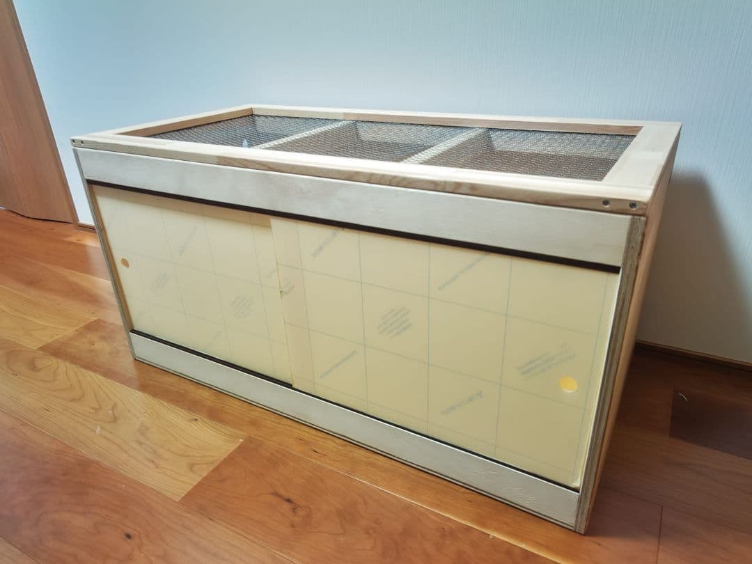 木製ケージ 　メッシュ蓋付き