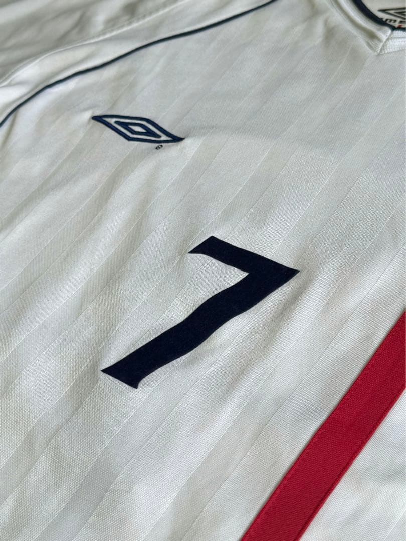 アンブロ　イングランド代表　ベッカム　長袖　ユニフォーム　ゲームシャツ