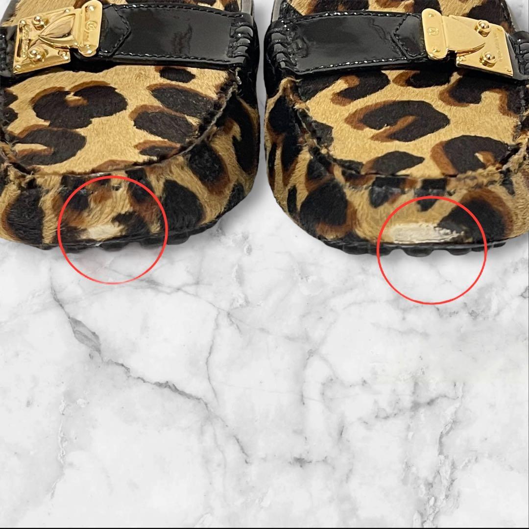 818　LOUIS VUITTON ヒョウ柄 ドライビングシューズ