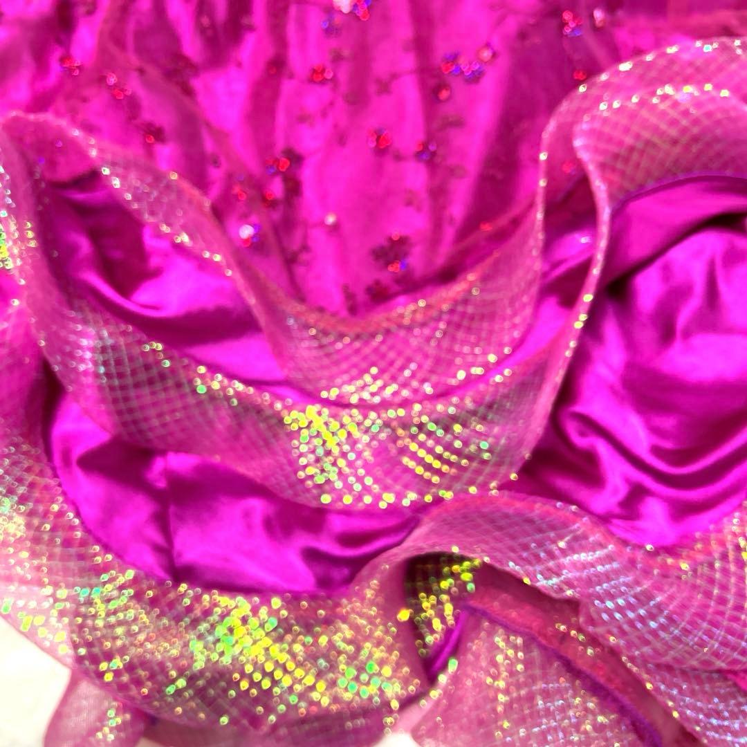 【華やか】フューシャピンク 豪華ストーン　クリスアン　社交ダンス　最終お値下げ