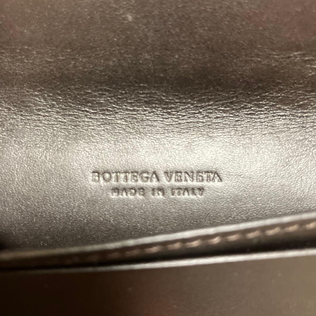【美品】Bottega Veneta 名刺入れ イントレチャート ダークブラウン
