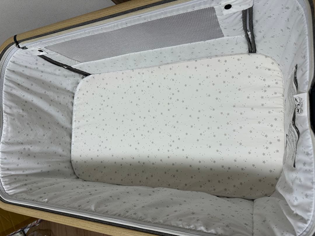 HZDMJベビーベット（持ち運び 折りたたみ)◆高さ６段階調節◆添い寝ベッド