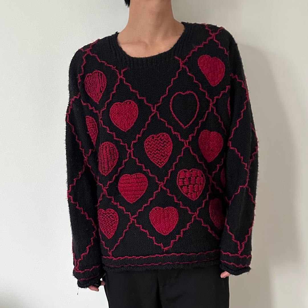 【80s】 INSCRIPTION ウールニット ''珍デザイン''