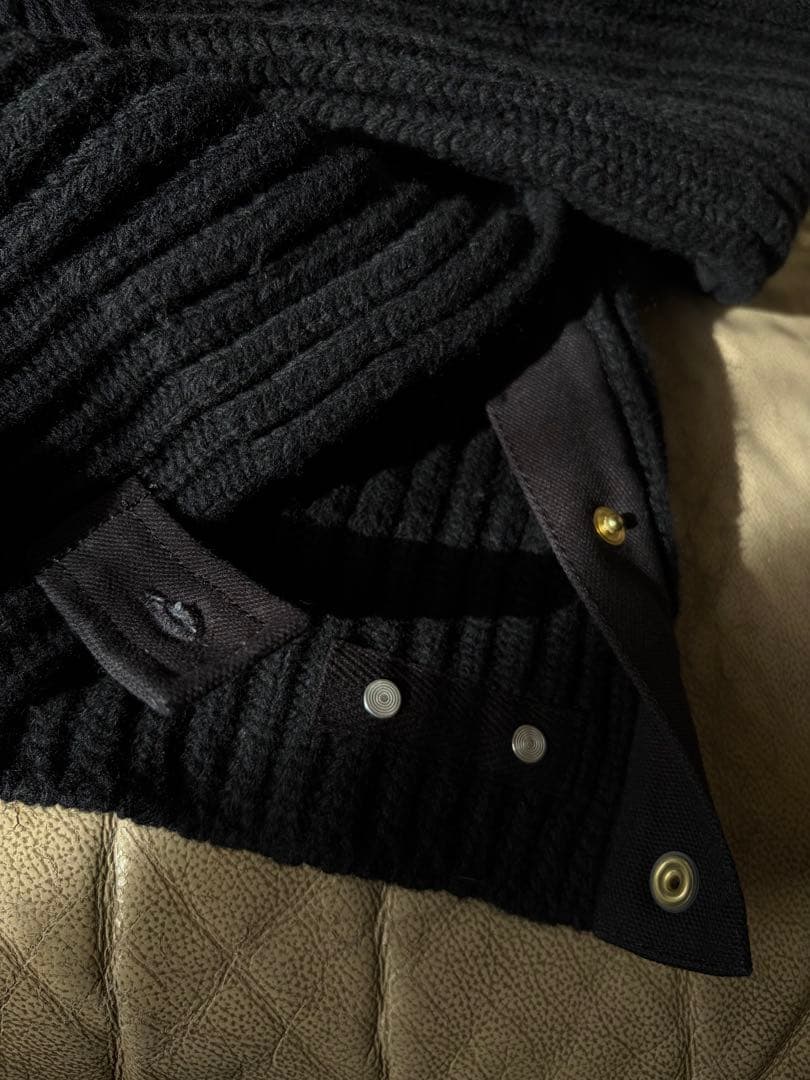 sacai Carhartt WIP ニット プルオーバー デトロイト 黒 02