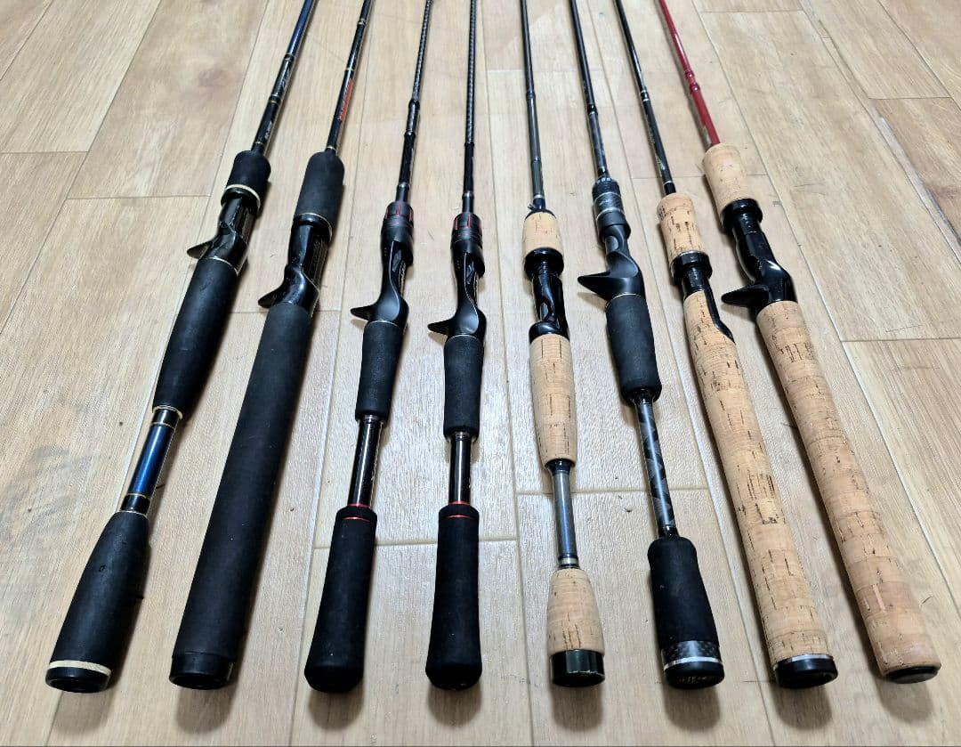 引取り希望 バスロッド8本セット エバーグリーン ジャッカル フェンウィック