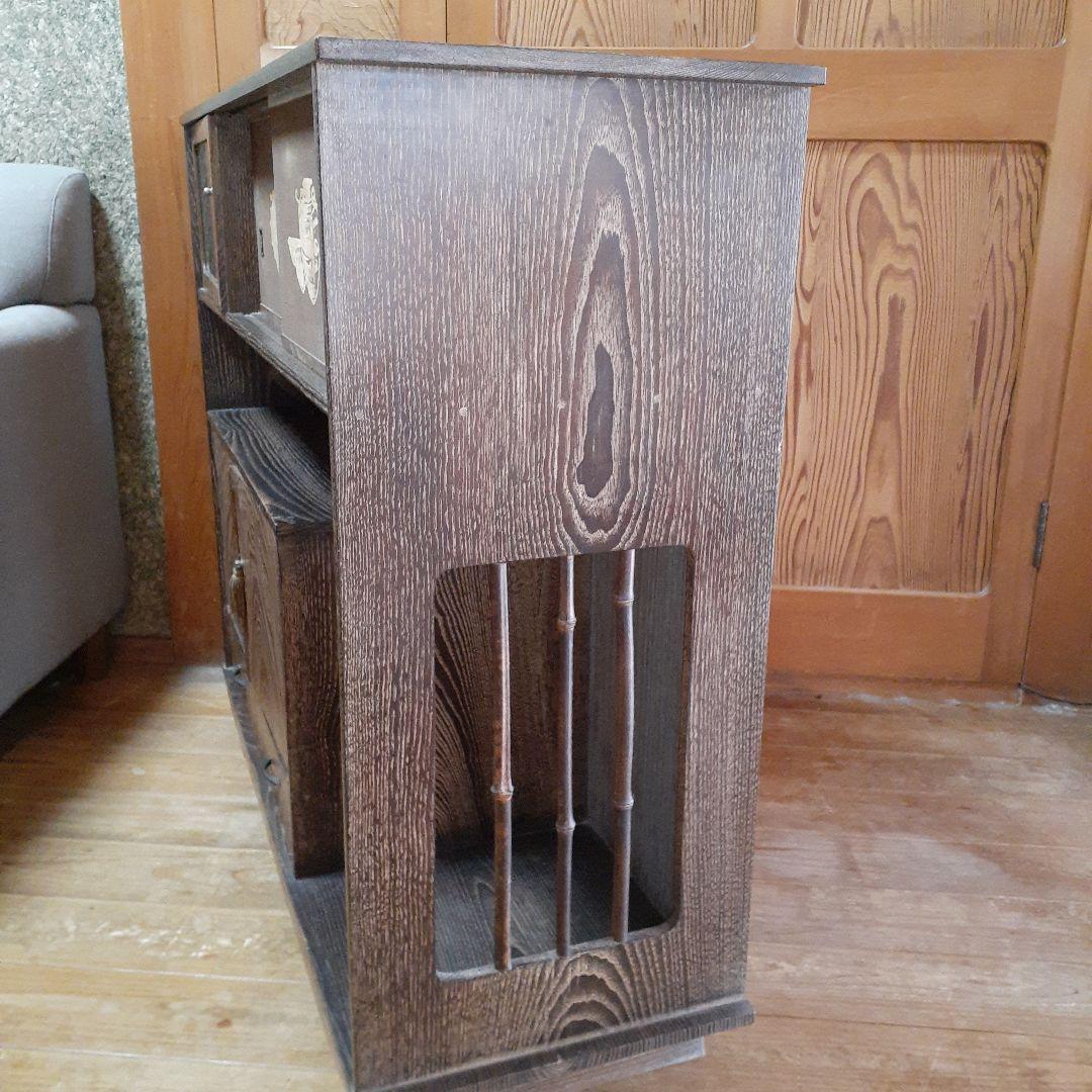 【昭和レトロ】茶棚 茶箪笥 飾り棚 アンティーク 古民家 長期保管品