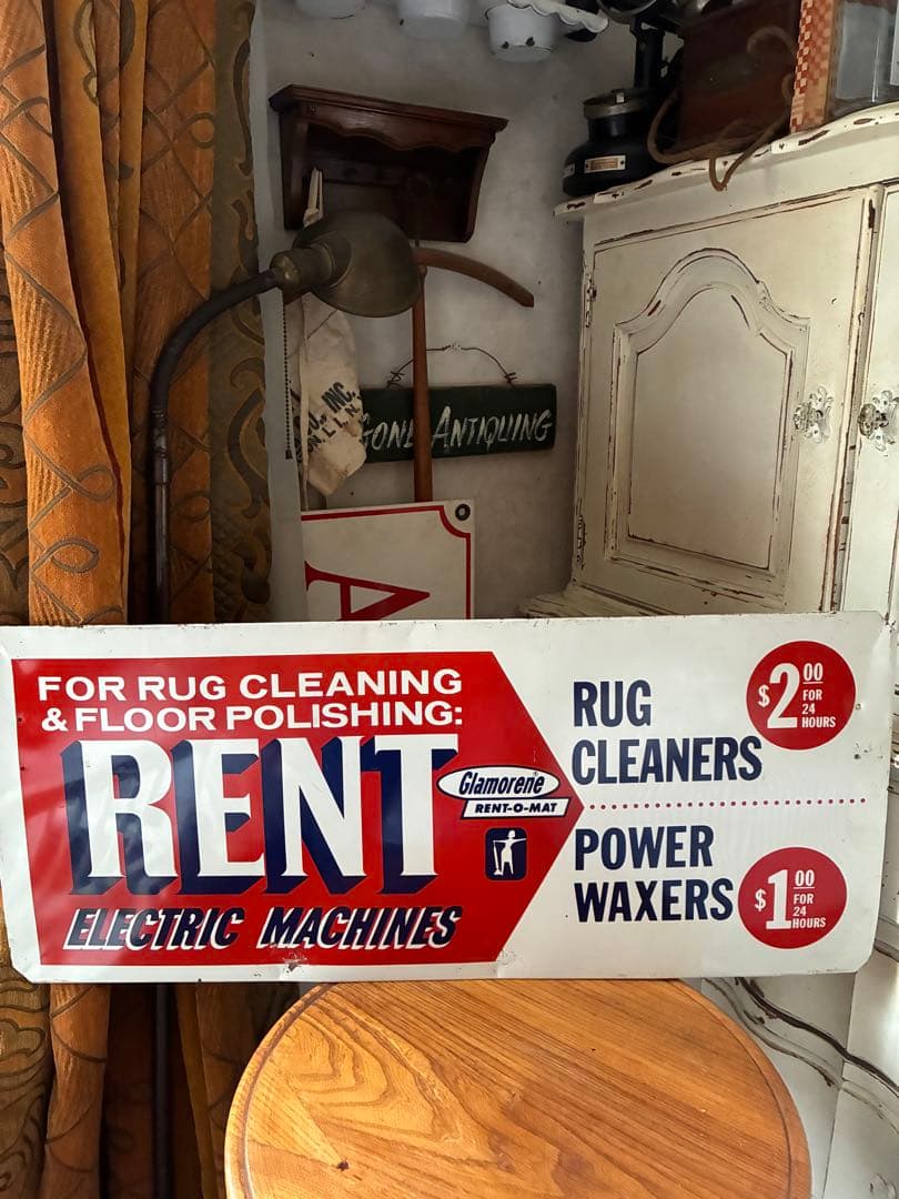 アンティーク　サイン　プレート　大きな　看板　RENT アメリカ　レア