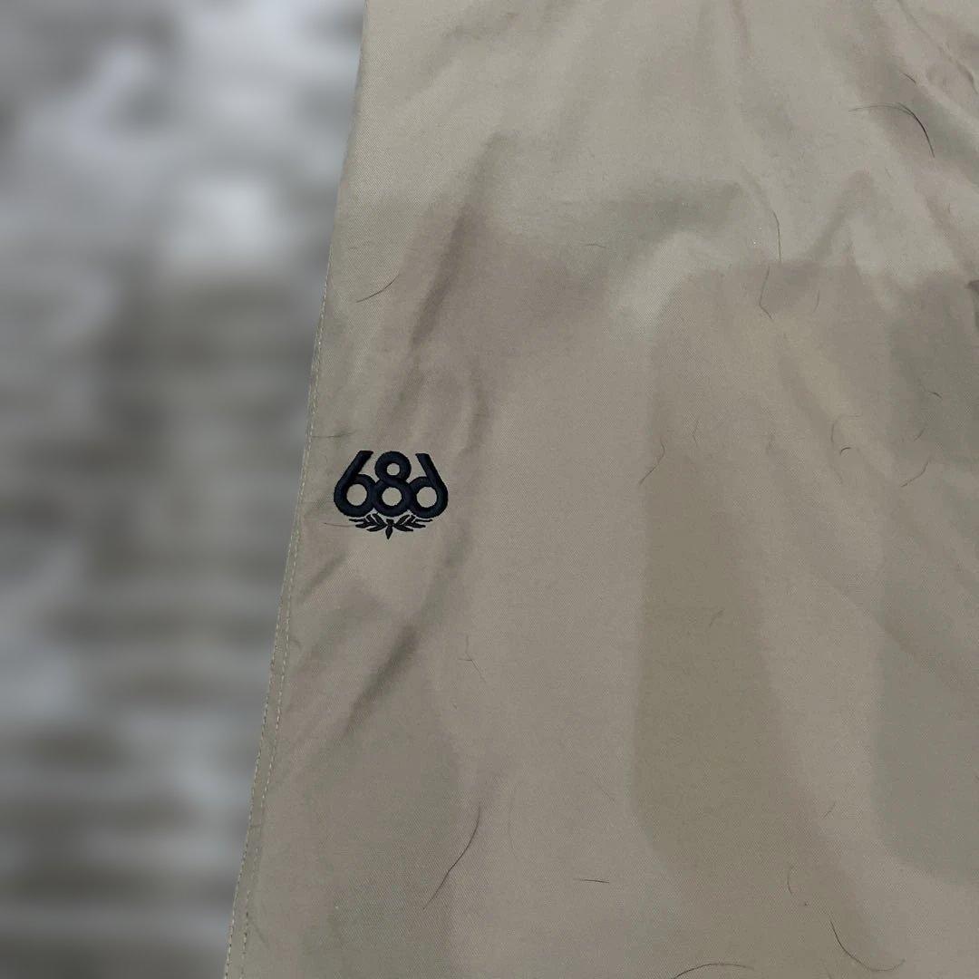 686シックスエイトシックス スノーボードパンツ ベージュ防水透湿 メンズxs