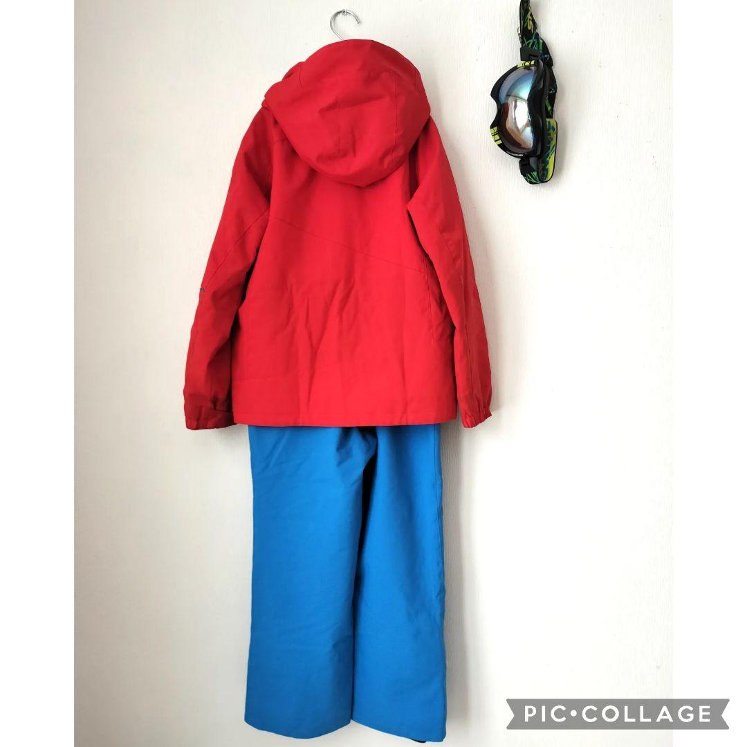 美品　PHENIX デモモデル スキーウェア上下 150 ジュニア 男の子 赤青