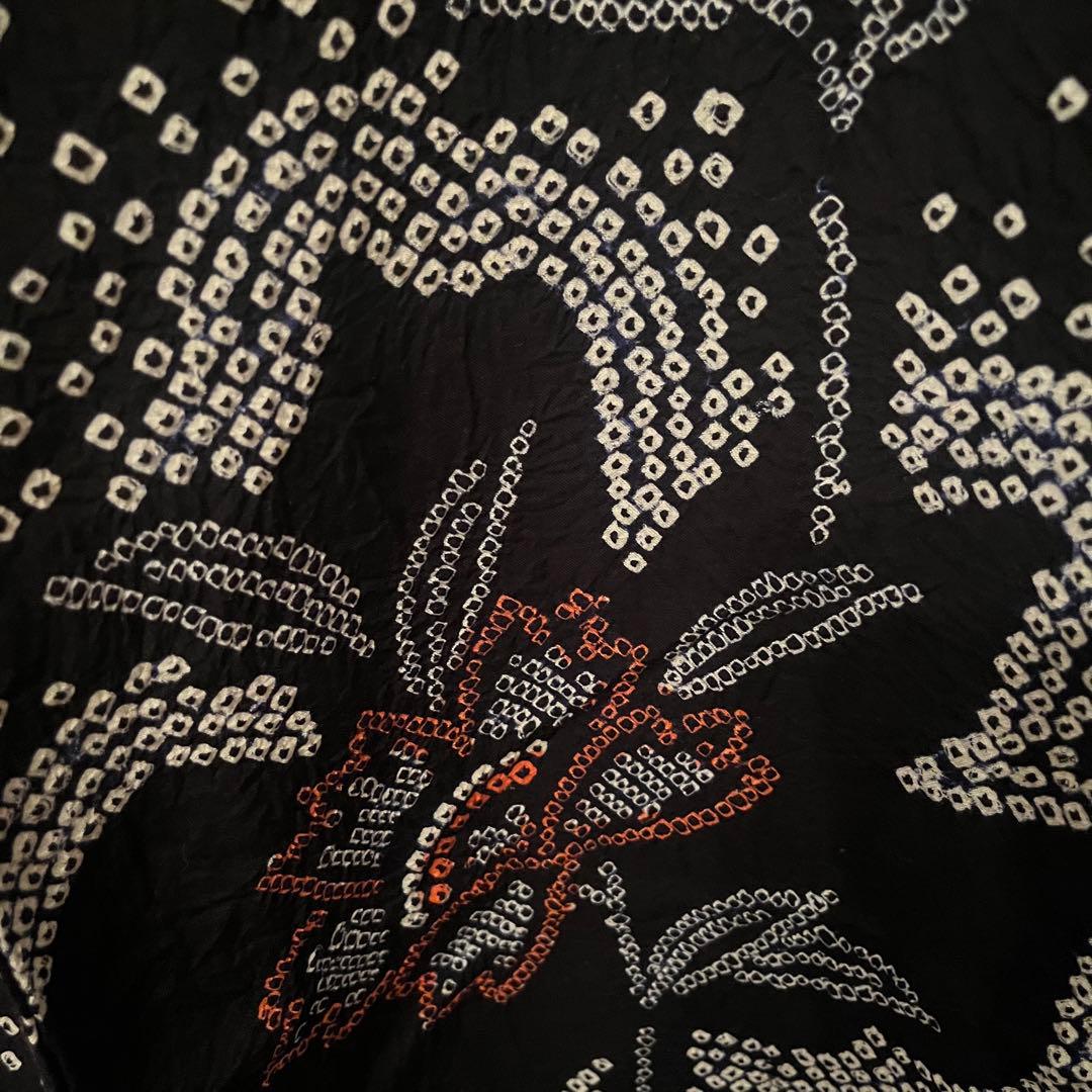 専用　有松鳴海絞り 黒　極美品