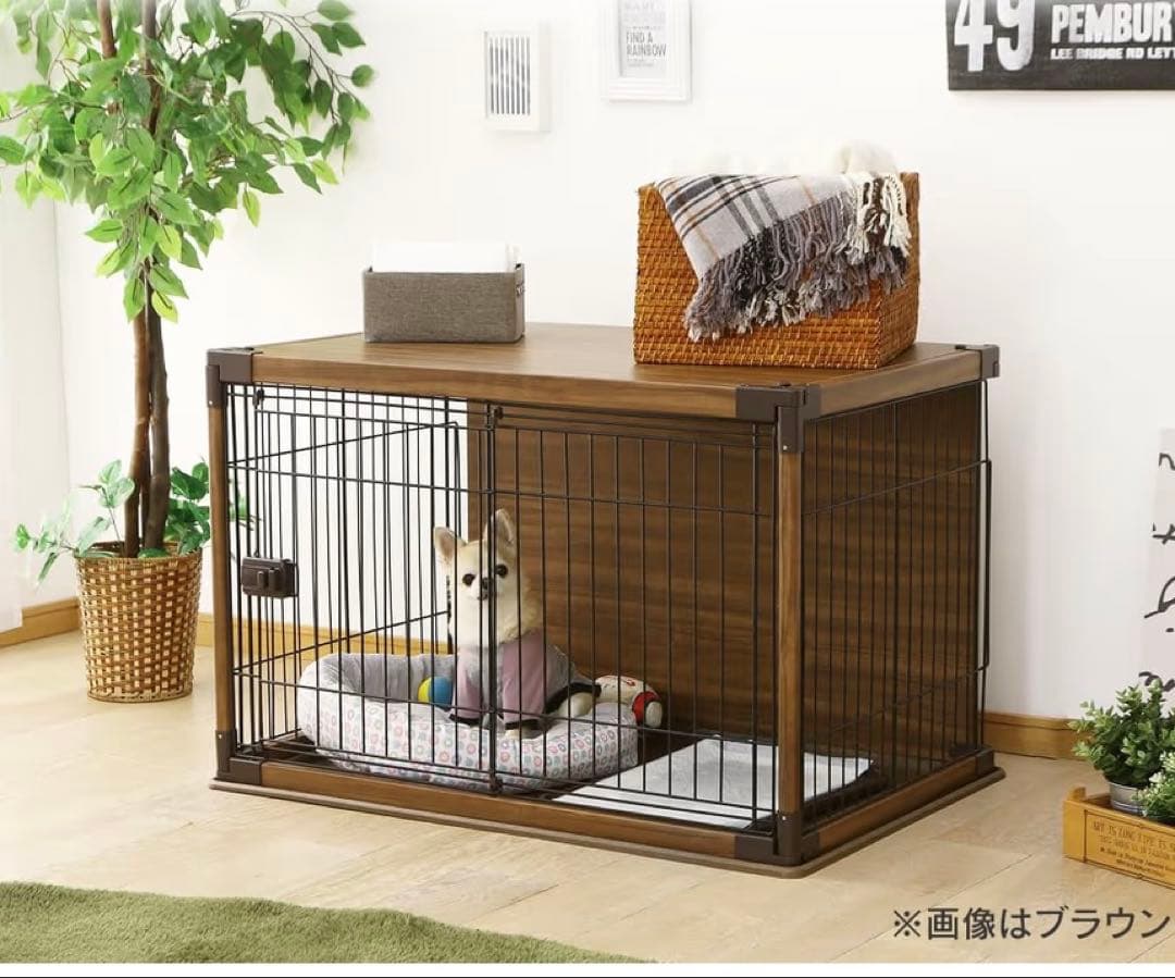 【中古】犬用ケージ　天板付き