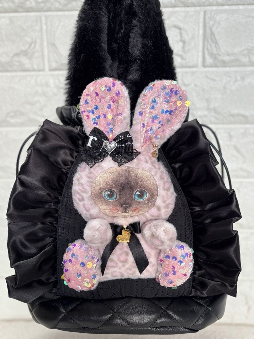 f*0様 コヤンイサムチョン　ハンドメイド　丸底巾着バッグ　クラウディちゃん