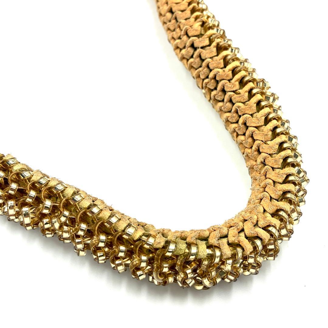 美品 アンテプリマ ワイヤーハンドバッグ フラップ ターンロック ゴールド