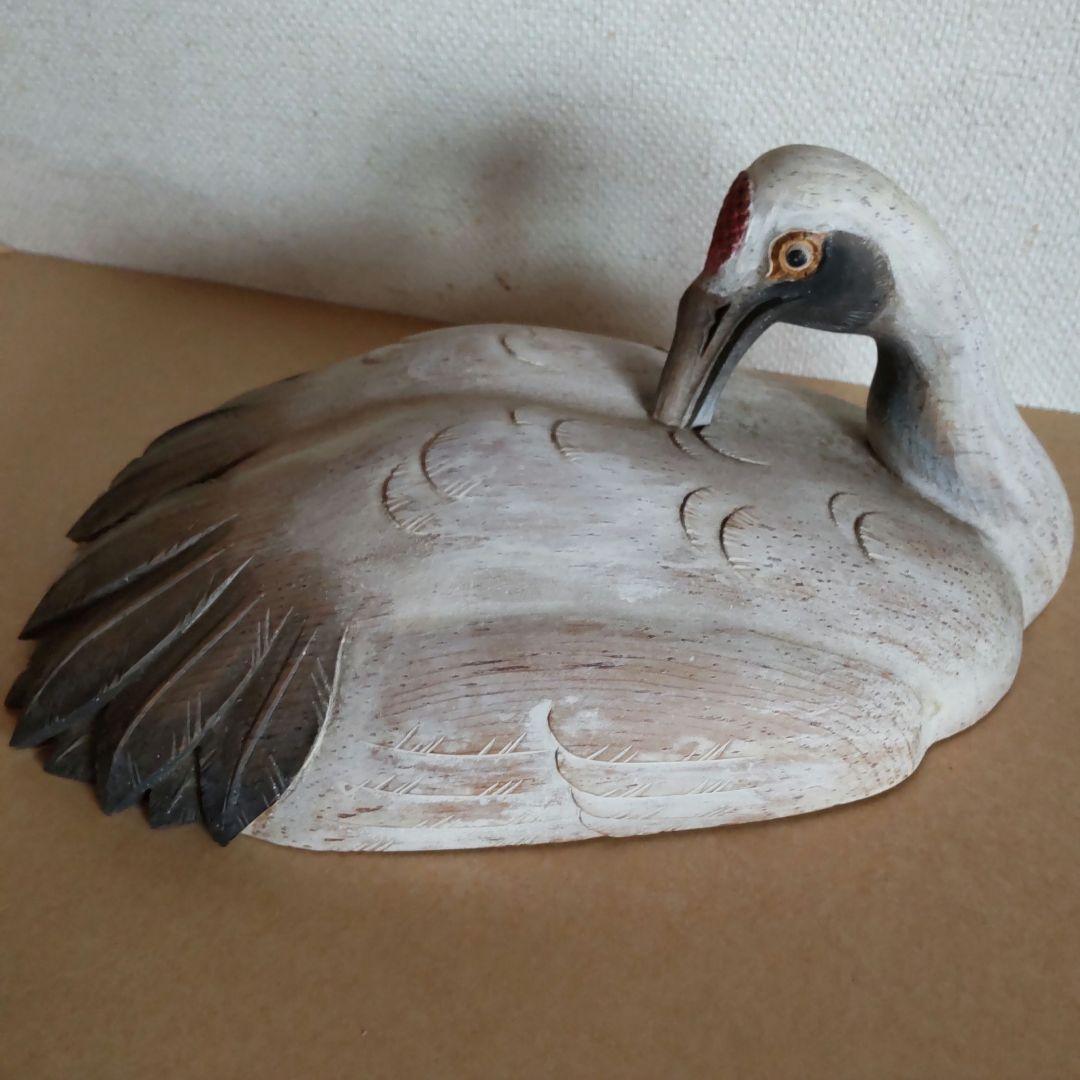 木彫  鶴  川原 啓秀