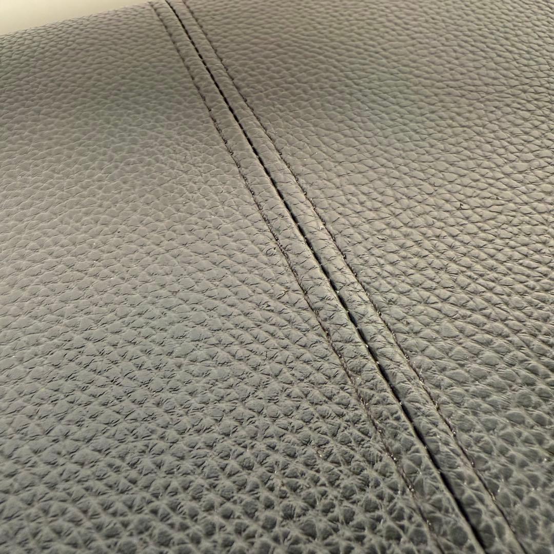 HR630 スツール　シギヤマ家具　オットマン　木製ブラック　合皮