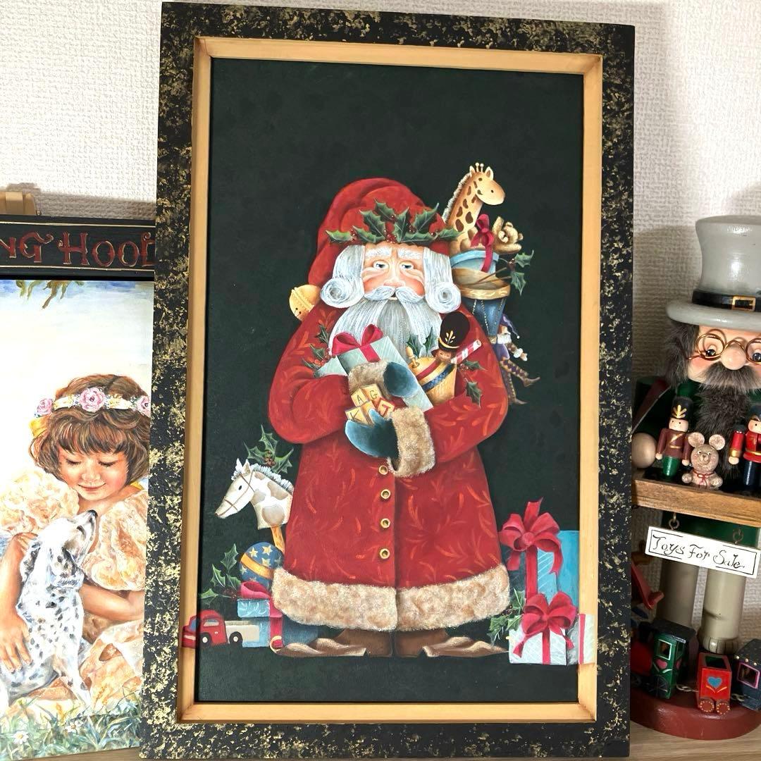 トールペイント作品　ひまわり　サンタクロース