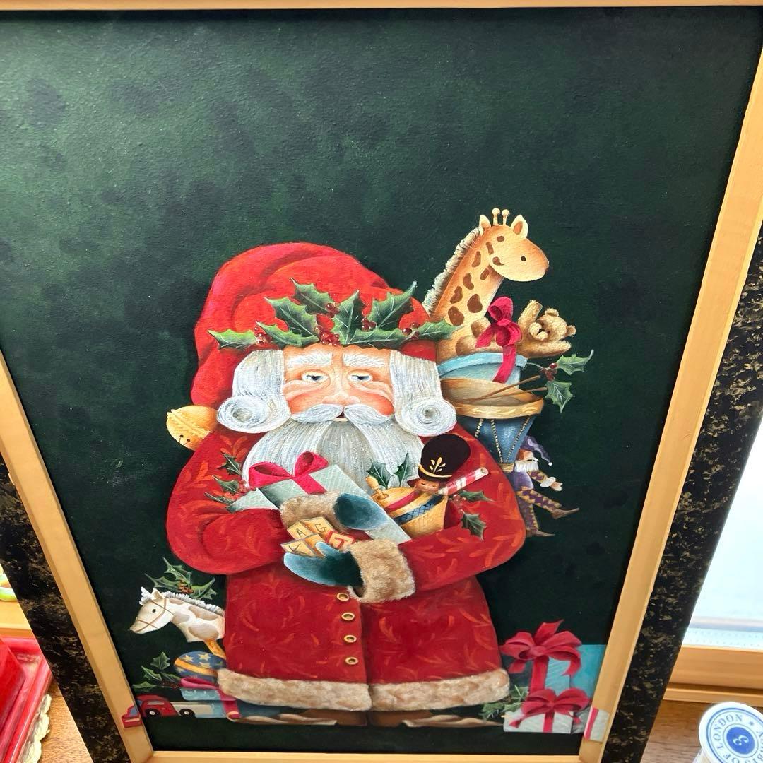 トールペイント作品　ひまわり　サンタクロース