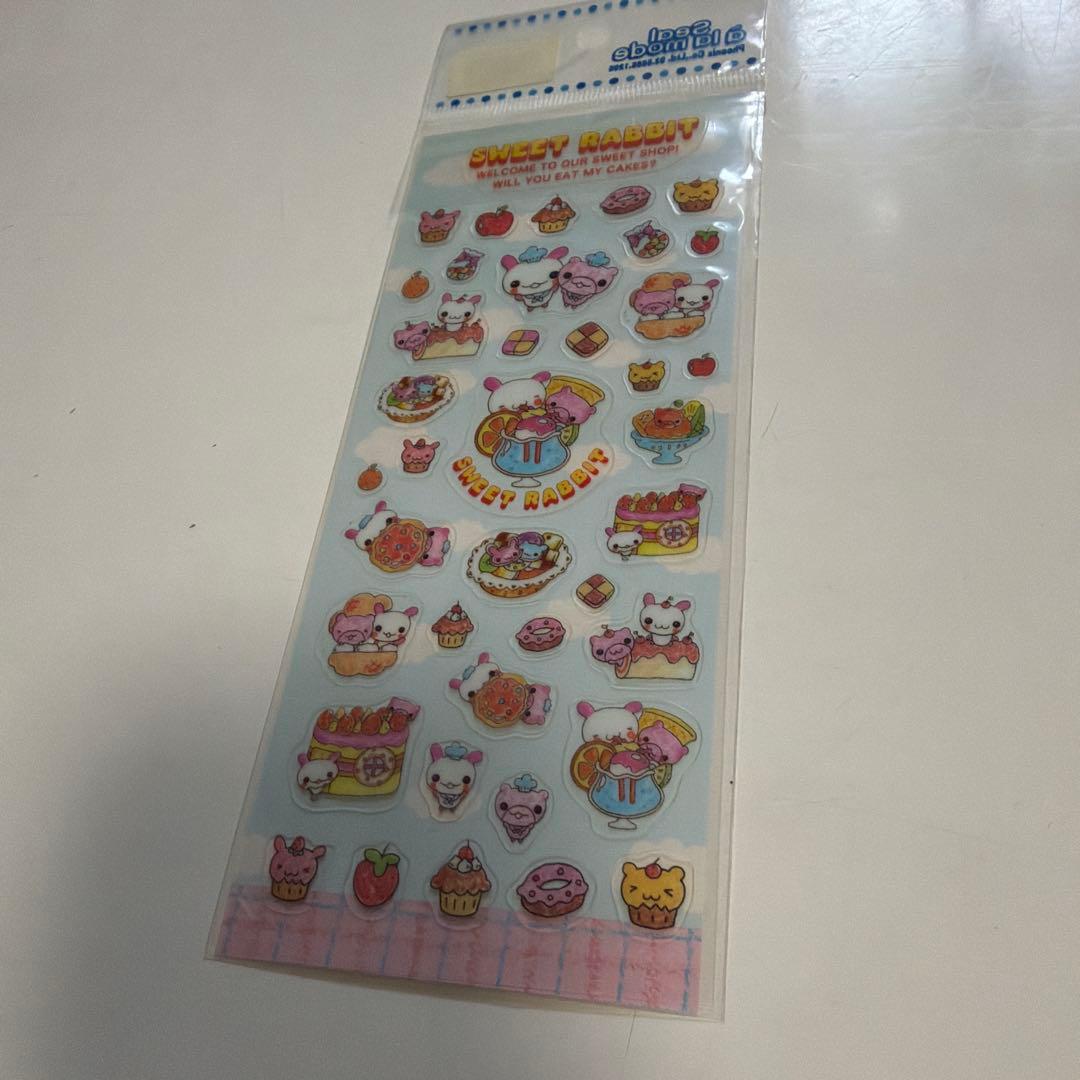 平成レトロ　平成女児　スウィートラビット　うさぎ　　くま　シール
