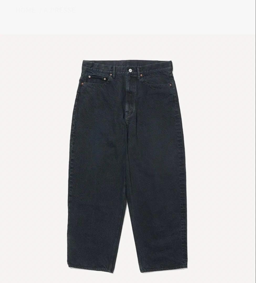 s*k様 A.PRESSE Black Washed Wide Denim Pa