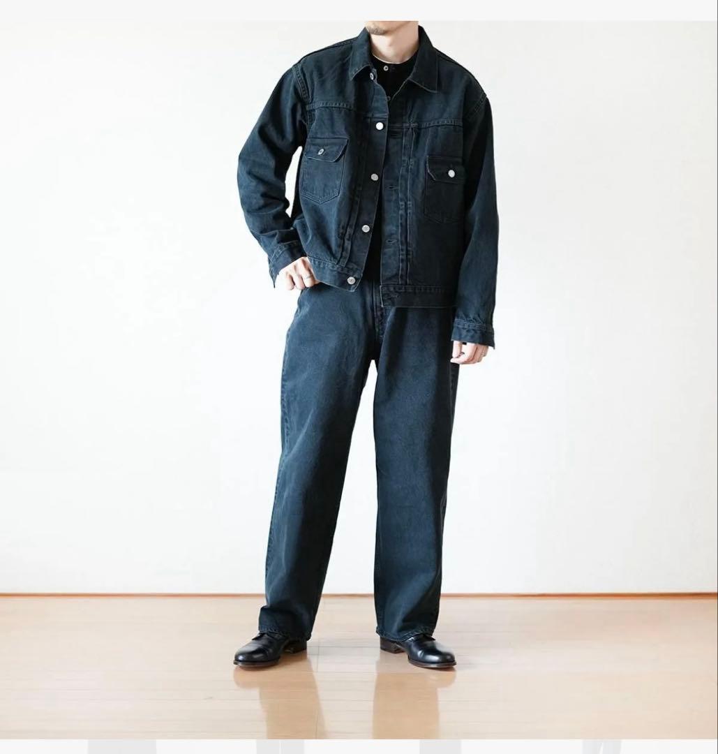 s*k様 A.PRESSE Black Washed Wide Denim Pa