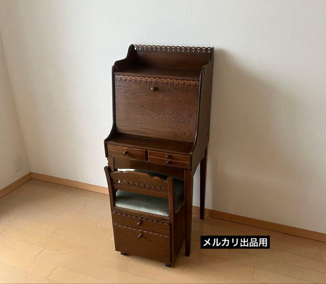 美品 定価21万円 パリの雑貨屋 ライティングビューロー チェア ドレッサー