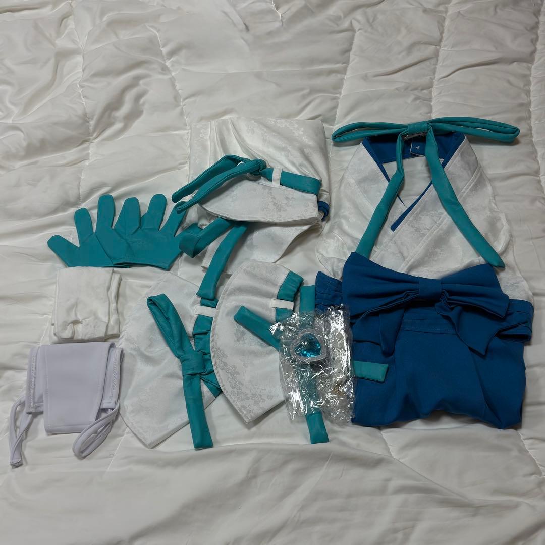 魔法少女にあこがれて マジアアズール 薄氷巫女 水神小夜 コスプレ衣装XL