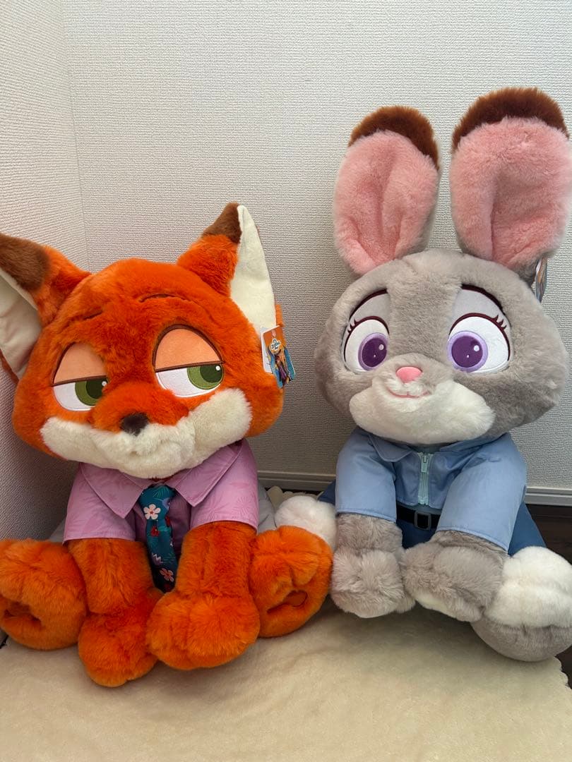 新品ズートピア2 ジュディ ニック ぬいぐるみ　コストコ　ブランケット付き