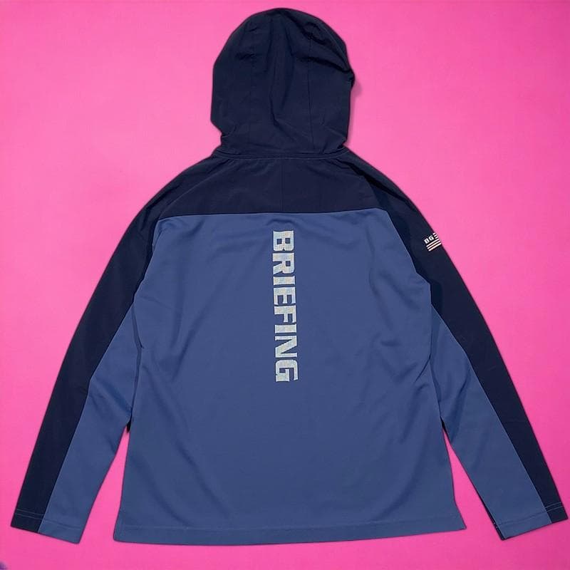 BRIEFING ブリーフィング 切替ハーフジップ ジャケット ブルー S